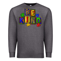 Charcoal Heather Be kind Premium Sweatshirt - CowGirlArtShop