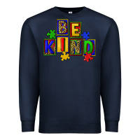 Navy Be kind Premium Sweatshirt - CowGirlArtShop