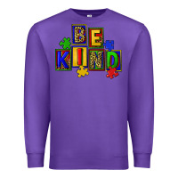 Purple Be kind Premium Sweatshirt - CowGirlArtShop