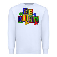 White Be kind Premium Sweatshirt - CowGirlArtShop