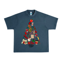 Midnight Navy teacher christmas tree Urban Heavy Tee - MaliasSmallBusiness