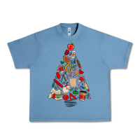 Pebble Blue teacher christmas tree Urban Heavy Tee - MaliasSmallBusiness