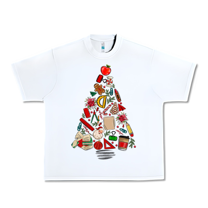 Teacher Christmas Tree Urban Heavy Tee by MaliasSmallBusiness | Teevron