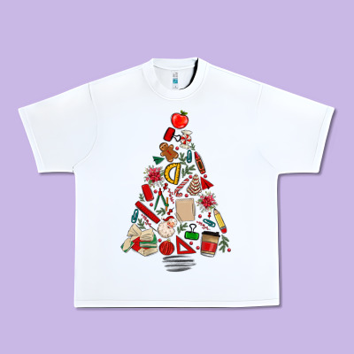 Teacher Christmas Tree Urban Heavy Tee Designed By Maliassmallbusiness