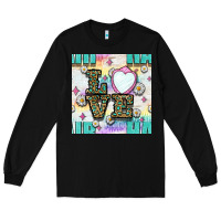 Black Leopard Love Hair And Mirror With Daisy Seamless Pattern Bbs Long Sleeve Tee - BundleAndBundleShop