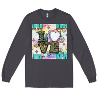 Smoke Leopard Love Hair And Mirror With Daisy Seamless Pattern Bbs Long Sleeve Tee - BundleAndBundleShop