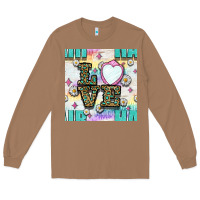 Toasted Coconut Leopard Love Hair And Mirror With Daisy Seamless Pattern Bbs Long Sleeve Tee - BundleAndBundleShop