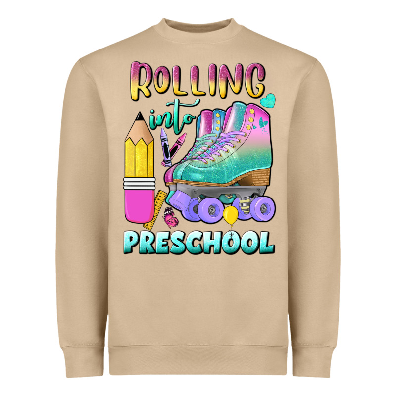 Rolling Into Preschool Heavyweight Sweatshirt by BundleAndBundleShop | Teevron
