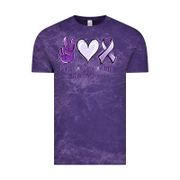 Cloud Purple Peace love cure Testicular Cancer Vintage Tee - NancyCooperArtShop