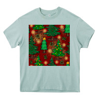 Arona christmas trees seamless pattern Heavy Core Tee - BundleAndBundleShop