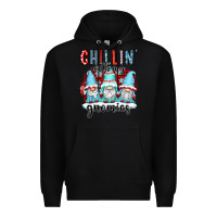 Black chillin with my gnomies Premium Hoodie - CowGirlArtShop