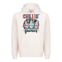 Pale Pink chillin with my gnomies Premium Hoodie - CowGirlArtShop