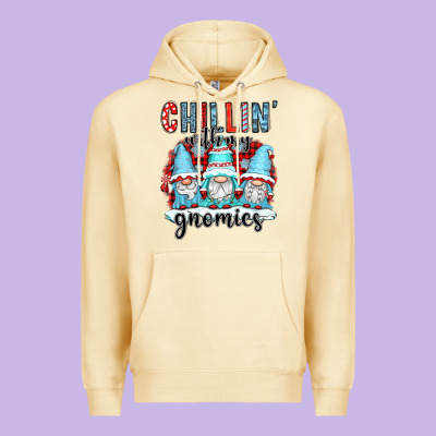 Chillin With My Gnomies Premium Hoodie Designed By Cowgirlartshop