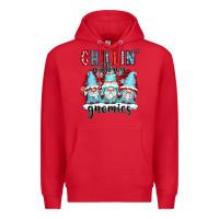 Red chillin with my gnomies Premium Hoodie - CowGirlArtShop