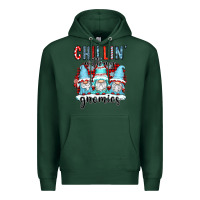 Sports Green chillin with my gnomies Premium Hoodie - CowGirlArtShop
