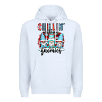 White chillin with my gnomies Premium Hoodie - CowGirlArtShop