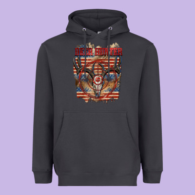 Deer Hunter Heavyweight Hoodie Designed By Cowgirlartshop