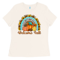 Bone Welcome Fall Rainbow Ladies Tee - Artiststas