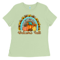 Matcha Welcome Fall Rainbow Ladies Tee - Artiststas