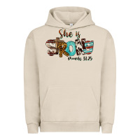 Pigment French Oak She Is Strong Proverbs 31 25 Urban Hoodie - FaDigitalArtStudio