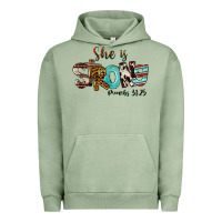 Pigment Oil Green She Is Strong Proverbs 31 25 Urban Hoodie - FaDigitalArtStudio
