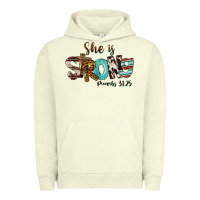 Pigment Pistachio She Is Strong Proverbs 31 25 Urban Hoodie - FaDigitalArtStudio