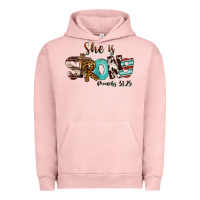 Pigment Salmon She Is Strong Proverbs 31 25 Urban Hoodie - FaDigitalArtStudio