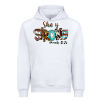 White She Is Strong Proverbs 31 25 Urban Hoodie - FaDigitalArtStudio
