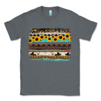 Charcoal Heather sunflower aztec serape cowhide background Classic Tee - RanaPortraitStore