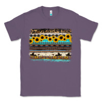 Lavender sunflower aztec serape cowhide background Classic Tee - RanaPortraitStore