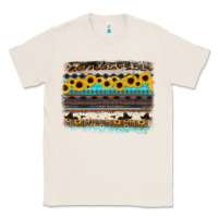 Natural sunflower aztec serape cowhide background Classic Tee - RanaPortraitStore