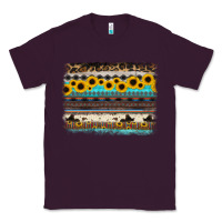 Plum sunflower aztec serape cowhide background Classic Tee - RanaPortraitStore