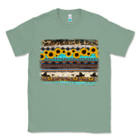 Sage sunflower aztec serape cowhide background Classic Tee - RanaPortraitStore