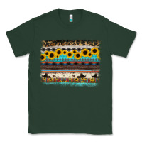 Sports Green sunflower aztec serape cowhide background Classic Tee - RanaPortraitStore