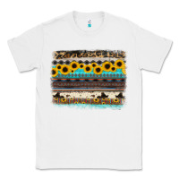 White sunflower aztec serape cowhide background Classic Tee - RanaPortraitStore