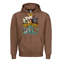 Chestnut Obsessive Cow Disorder with Cows Zipper Hoodie - texasbilliewilder