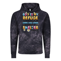 Cloud Black god is my refuge and my fortress under his wings Vintage Hoodie - MaliasSmallBusiness