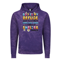 Cloud Purple god is my refuge and my fortress under his wings Vintage Hoodie - MaliasSmallBusiness