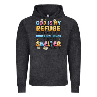 Vintage Black god is my refuge and my fortress under his wings Vintage Hoodie - MaliasSmallBusiness