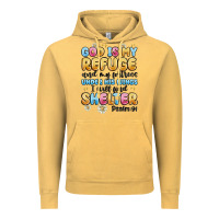 Vintage Mustard god is my refuge and my fortress under his wings Vintage Hoodie - MaliasSmallBusiness