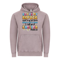 Vintage Zinc god is my refuge and my fortress under his wings Vintage Hoodie - MaliasSmallBusiness