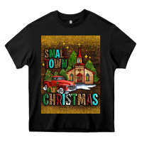 Black small town christmas church Heavy Core Tee - AdoDesignShop