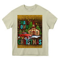 Mossy small town christmas church Heavy Core Tee - AdoDesignShop