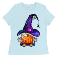 Witch Gnome With Pumpkin Ladies Tee | Teevron