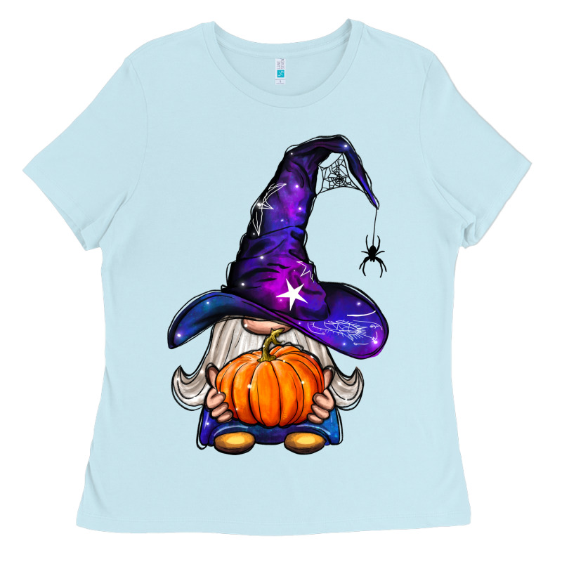 Witch Gnome With Pumpkin Ladies Tee by BundleAndBundleShop | Teevron