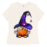 Bone witch gnome with pumpkin Ladies Tee - BundleAndBundleShop