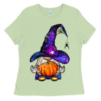 Matcha witch gnome with pumpkin Ladies Tee - BundleAndBundleShop