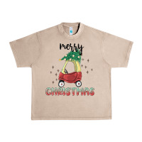 Merry Christmas Kids Car Urban Heavy Tee | Teevron