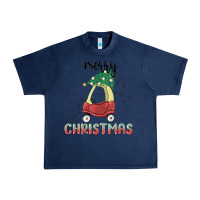 Navy merry christmas kids car Urban Heavy Tee - MaliasSmallBusiness