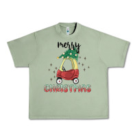 Oil Green merry christmas kids car Urban Heavy Tee - MaliasSmallBusiness